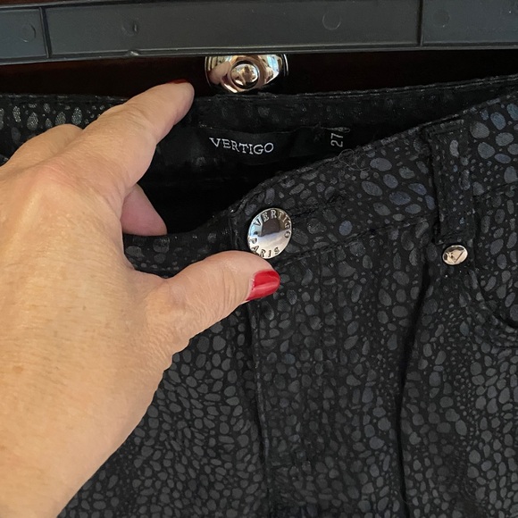 Black Patterned Pants - Picture 3 of 10